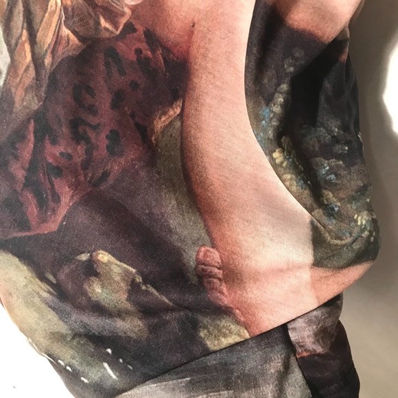 Victorian Painting Shirt Handmade NWT XL Baroque Size Extra Large Unisex Rococo - Picture 5 of 6